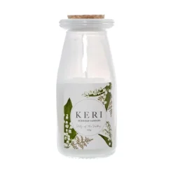 Scented Milk Jar Candle Melody Valley of Lily 90g 6x12.5cmH