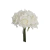 Siena Real Touch Rose Bouquet x 5 Heads White (26cmH)