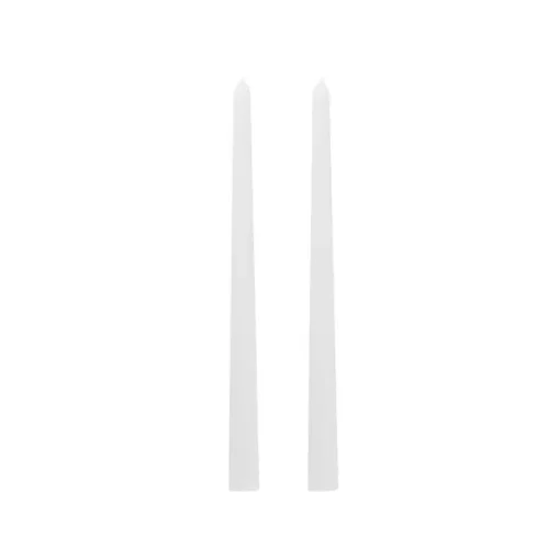 Signature Taper Dinner Candle Pack 2 White (2x25cmH)