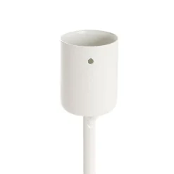 Single Metal Taper Candle Holders White (8.8x35cmH)