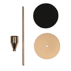 Single Metal Taper Candle Holder Gold (8x22cmH)