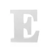 Single Wooden Letter "E" White (18cmH)