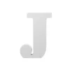 Single Wooden Letter "J" White (18cmH)