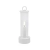 Slim Design Lantern w LED Taper Candle White (7.5x21cmH)