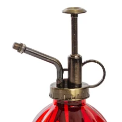 Spray Bottle Glass Plant Mister Red 200mL (8cmDx16cmH)