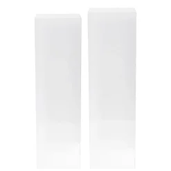 Square Deluxe Acrylic Plinth Set 2 Clear (29x100cmH)