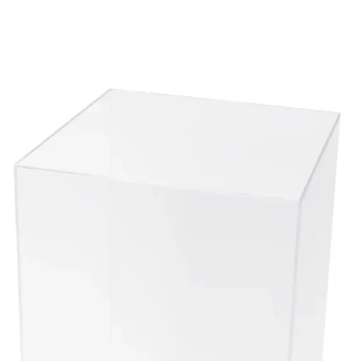 Square Deluxe Acrylic Plinth Set 2 Clear (29x100cmH)