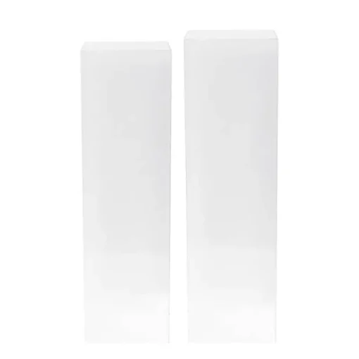 Square Deluxe Acrylic Plinth Set 2 Clear (30x90cmH)