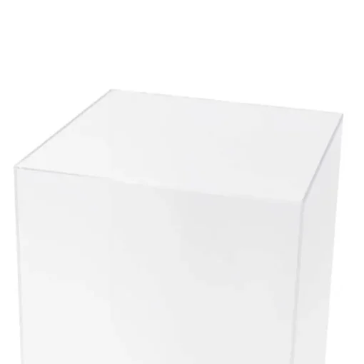 Square Deluxe Acrylic Plinth Set 2 Clear (30x90cmH)