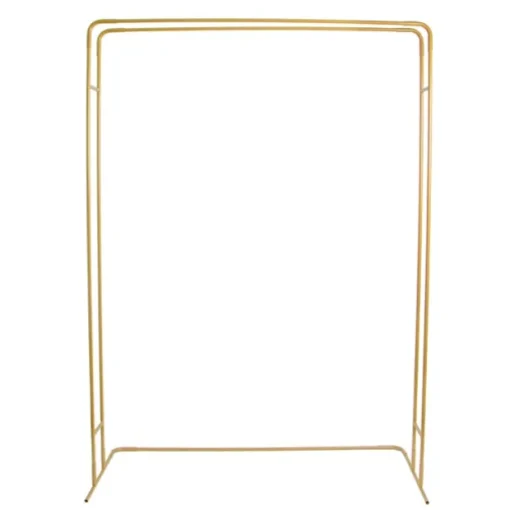 Square Metal Wedding Flower Arch Shiny Gold (151Wx19Dx210cm