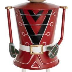 Standing Metal Nutcracker Red (21.5x20x59cmH)
