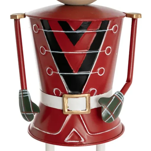 Standing Metal Nutcracker Red (21.5x20x59cmH)