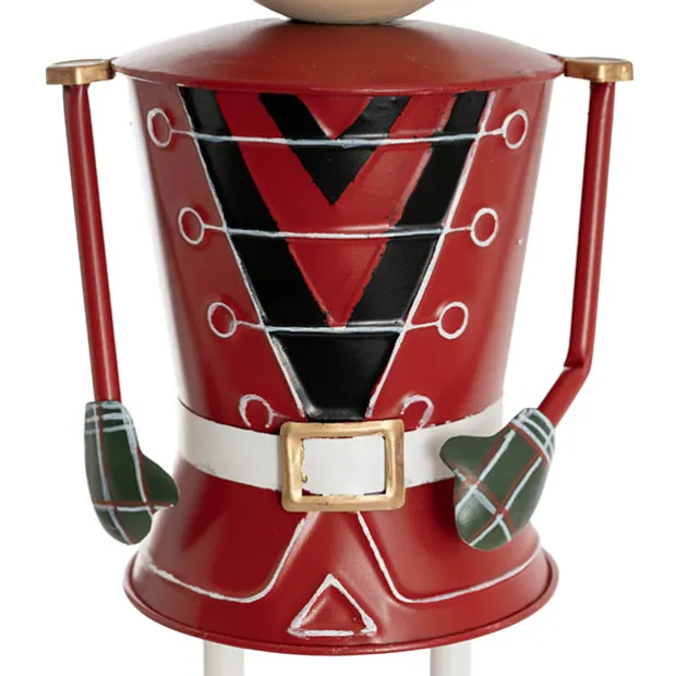 Standing Metal Nutcracker Red (21.5x20x59cmH)