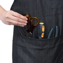 Stylish Denim Apron With Pockets Charcoal (81x87cm)