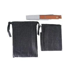 Stylish Denim Apron With Pockets Charcoal (81x87cm)