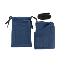 Stylish Denim Apron With Pockets Dark Blue (81x87cm)