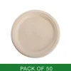 Sugarcane Dinner Plate Natural (23cm) Pack 50