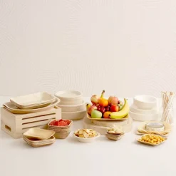 Sugarcane Lunch Plate Natural (18cm) Pack 50
