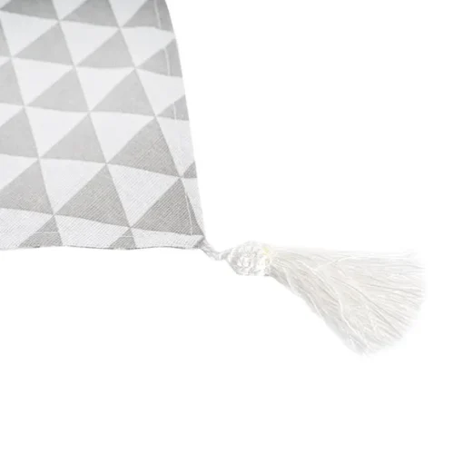 Table Runner Geometric Pattern Light Grey (30cmx180cmL)