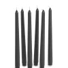 Taper Dinner Candle Pack 6 Black (2cm x 25cmH)