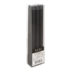 Taper Dinner Candle Pack 6 Black (2cm x 25cmH)