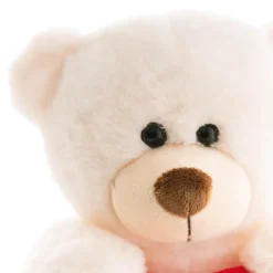Teddy Bear Chubbs w Be Mine Heart Plush Toy Cream (25cmST)