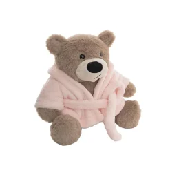 Teddy Bear Myles w Bathrobe Pink (25cmST)