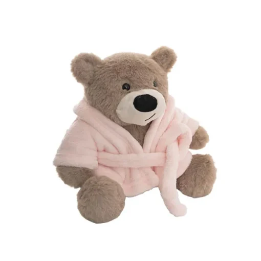Teddy Bear Myles w Bathrobe Pink (25cmST)
