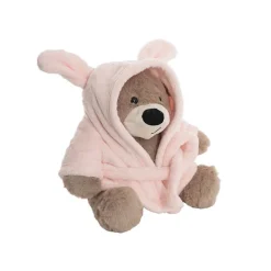 Teddy Bear Myles w Bathrobe Pink (25cmST)