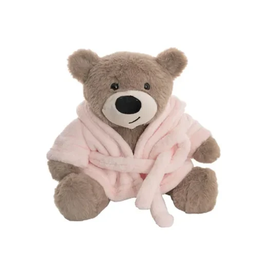 Teddy Bear Myles w Bathrobe Pink (25cmST)
