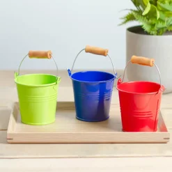 Tin Bucket Bambino Red (8Dx7cmH)