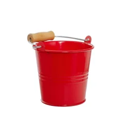 Tin Bucket Bambino Red (8Dx7cmH)