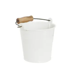 Tin Bucket Bambino White (8Dx7cmH)