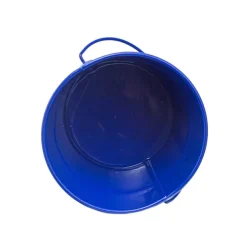 Tin Bucket with Handle Dark Blue (12.5Dx10.5cmH)