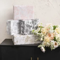 Tissue Paper Inspo Florals Pk100 21gsm Black White(50x75cm)
