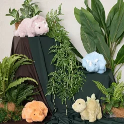 Triceratops Dinosaur Plush Soft Toy Orange (31x16cmHT)