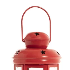 Twilight Metal Hanging Lantern Red (10x15cmH)