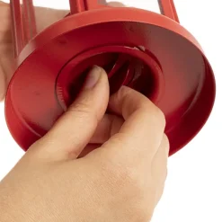 Twilight Metal Hanging Lantern Red (10x15cmH)