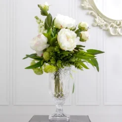 Versailles Crystal Glass Vase Clear (16Dx33cmH)