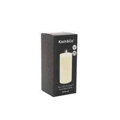 Wax LED Trueflame Event Pillar Candle Ivory (10x20cmH)