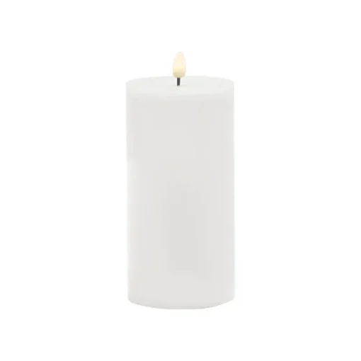 Wax LED Trueflame Event Pillar Candle White (10x20cmH)