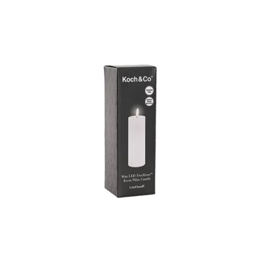 Wax LED Trueflame Event Pillar Candle White (5.5x15cmH)
