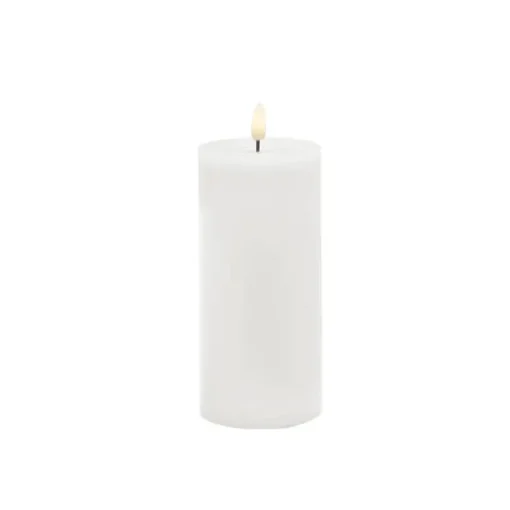 Wax LED Trueflame Event Pillar Candle White (7.5x17.5cmH)
