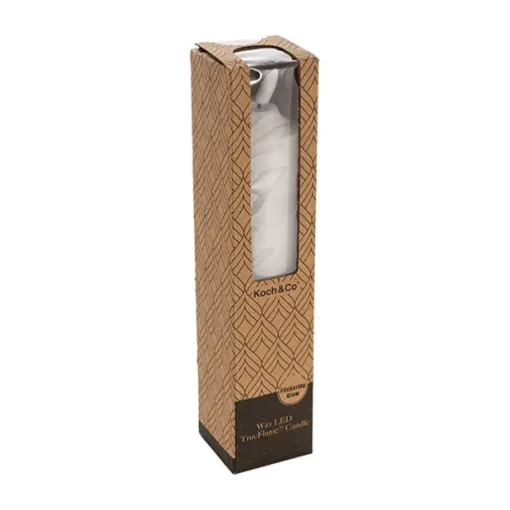 Wax LED Trueflame Flickering Pillar Candle White (5DX23cmH)