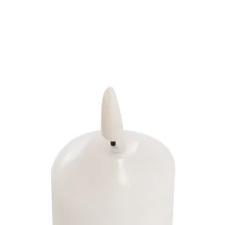 Wax LED Trueflame Flickering Pillar Candle White (5DX23cmH)