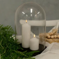 Wax LED Trueflame Flickering Pillar Candle White (7.5X20cmH)