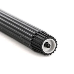 Wax LED Trueflame Fluted Taper Candle Black 2PK (2x24.5cmH)