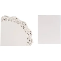 Wedding Confetti Cone Lace Pattern Pack 20 White (14cmH)