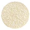 Wedding Table Placemat Set 2 Round Champagne (38cmD)