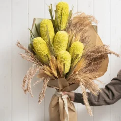 Wheat Bunch x18 Stems Beige (60cmH)